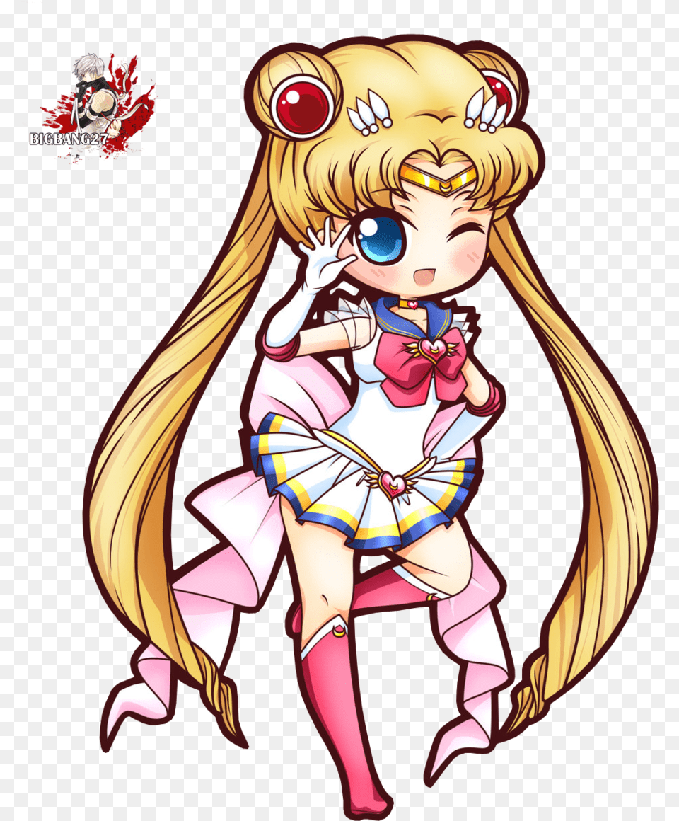 Sailor Moon Super Kawaii, Book, Publication, Comics, Person Png Image