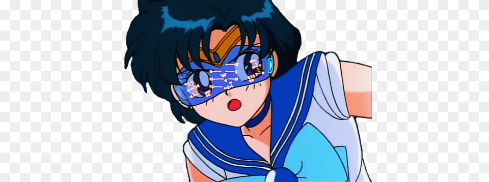 Sailor Moon Sailor Mercury Ami Mizuno Self Sailor Mercury Tumblr Baby, Person, Anime Free Transparent Png