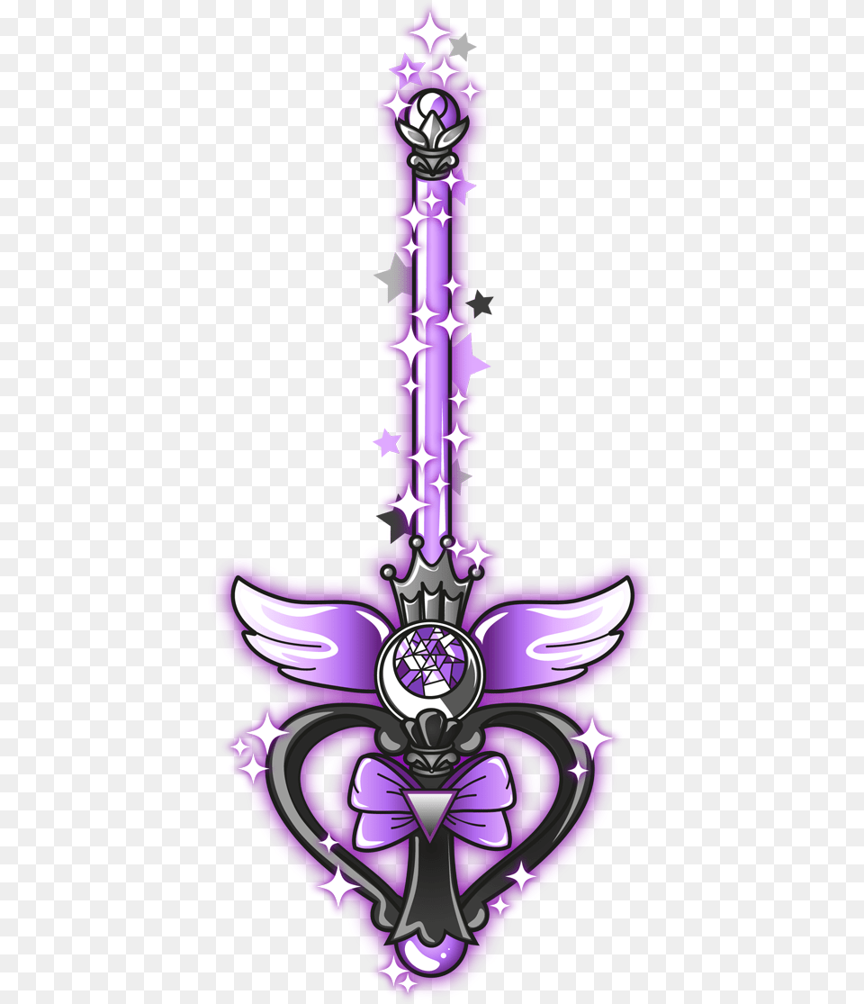 Sailor Moon Wand Art, Purple, Sword, Weapon, Dynamite Free Png Download