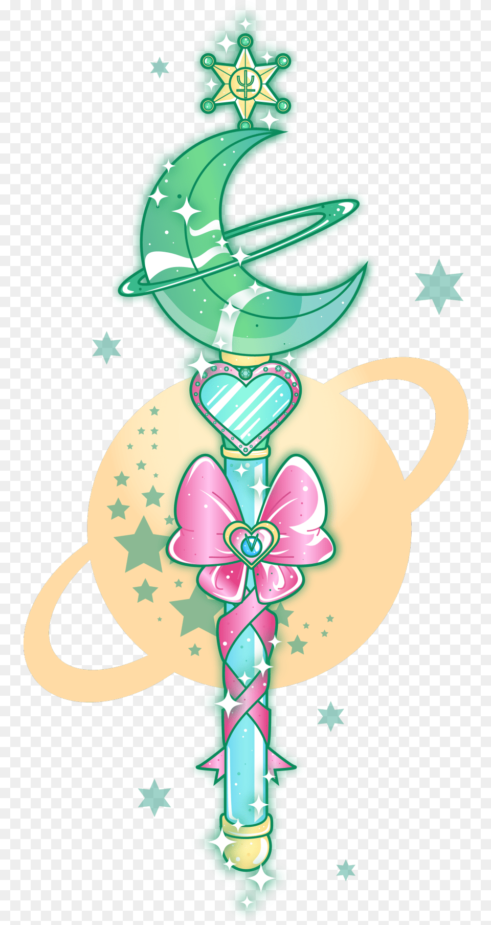 Sailor Neptune Wand Download Sailor Neptune Transformation Wand, Baby, Person, Food, Sweets Free Png