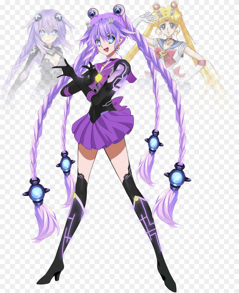 Sailor Purple Gamindustri Sailor Moon Fusion, Book, Comics, Publication, Person Free Png