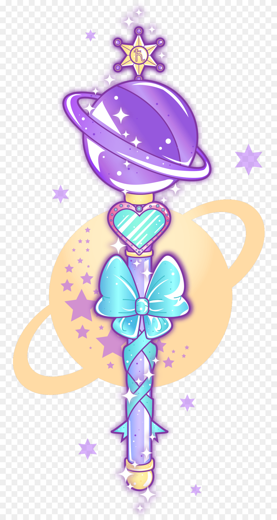 Sailor Saturn Transformation Wand, Purple, Clothing, Hat, Baby Png Image