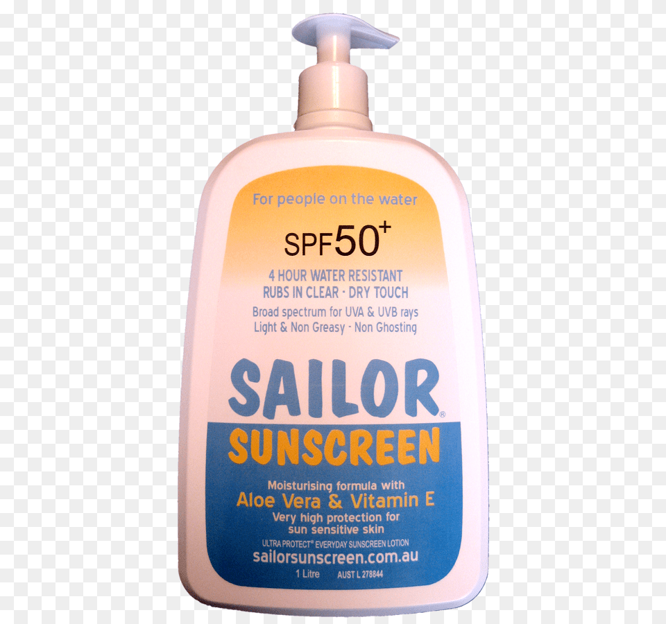 Sailor Sunscreen Pump Pack, Bottle, Lotion, Cosmetics, Perfume Png