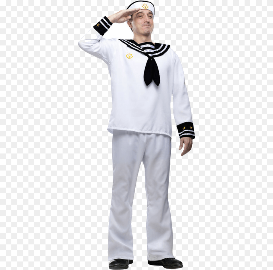 Sailor Uniform For Men Costumes Fancy Dress, Person, Sailor Suit, Adult, Male Png