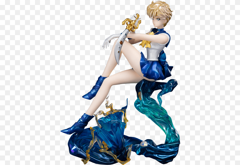 Sailor Uranus Collectible Figure By Bandai Sailor Urano, Adult, Female, Person, Woman Free Png Download