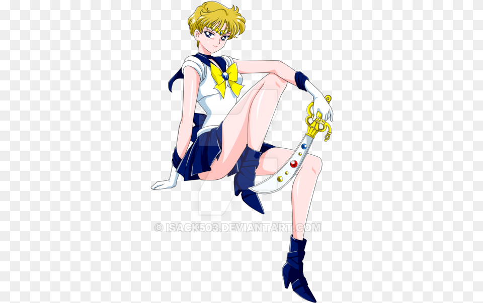 Sailor Uranus Crystal Style By Isack503 Sailor Uranus, Book, Comics, Publication, Adult Free Png