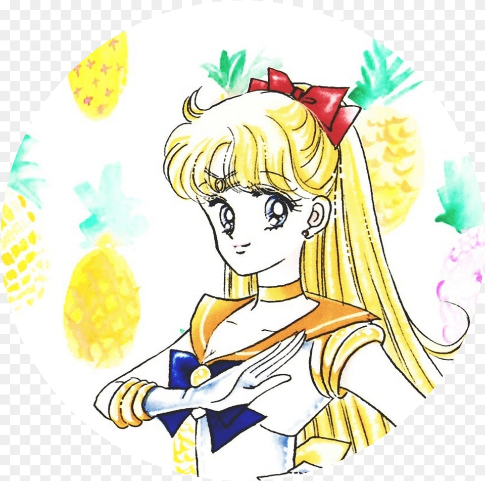 Sailormoon Aesthetic Anime Vaporwave Girl Animegirl Cartoon, Publication, Book, Comics, Person Png Image