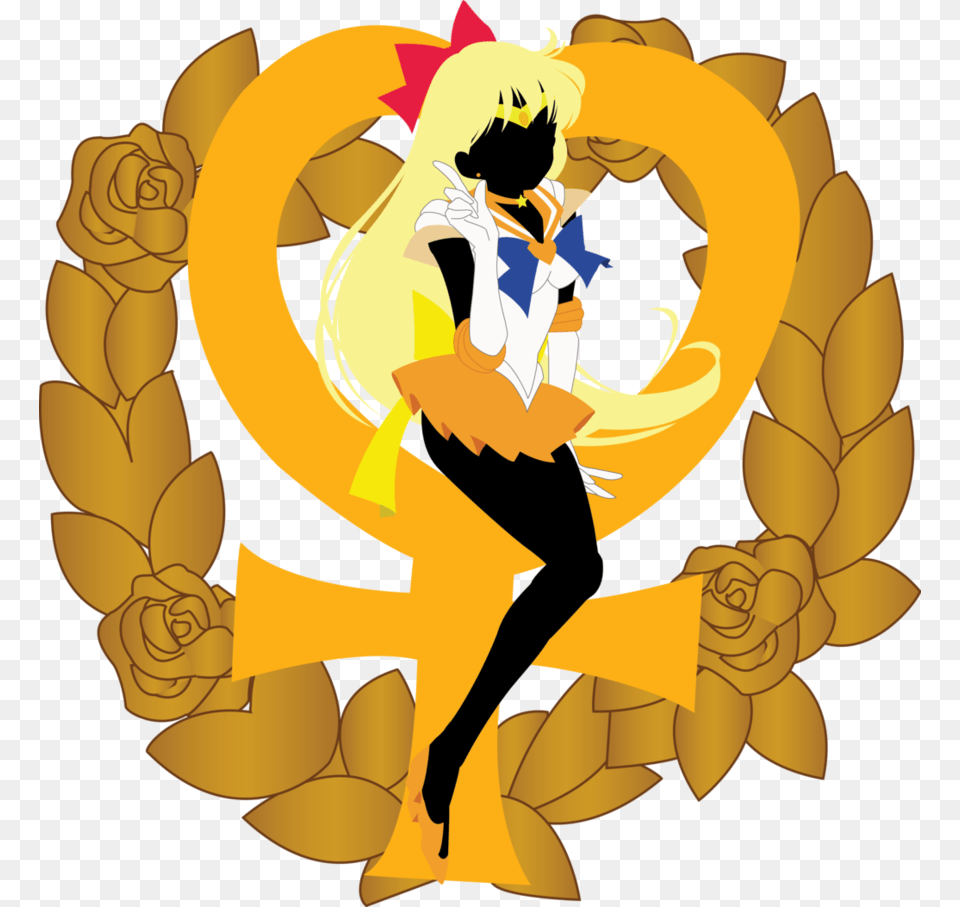 Sailormoon Anime Sailor Venus Sailor Moon Venus Love And Beauty Shock, Logo, Person Free Png Download