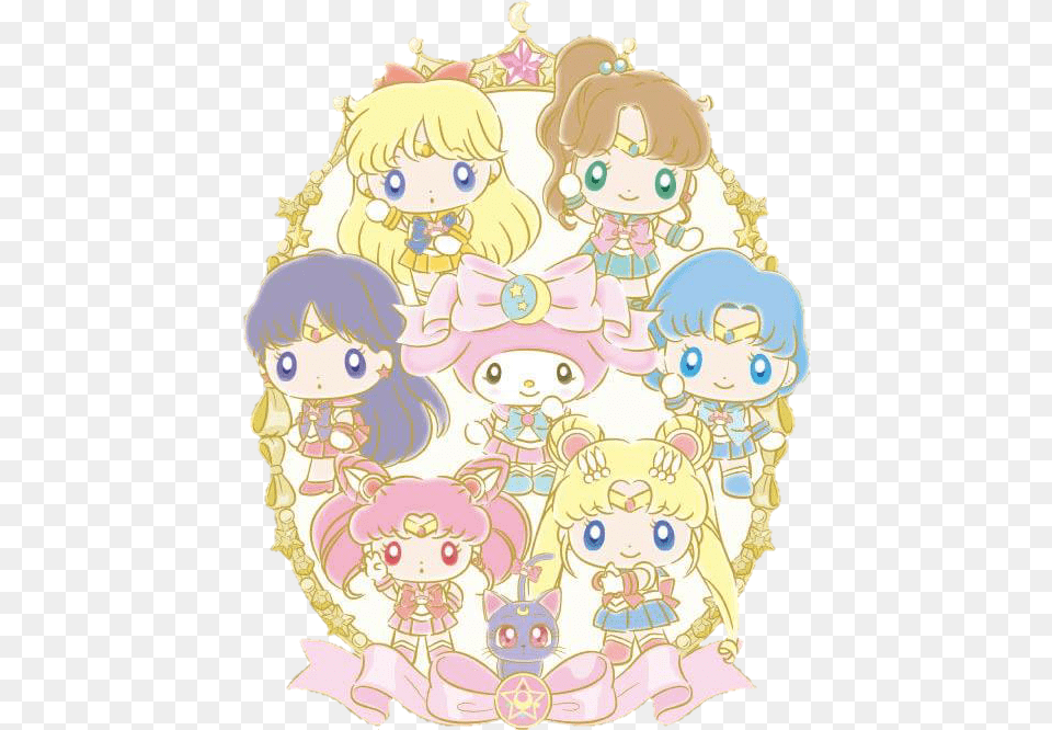 Sailormoon Mymelody Crossover Cartoon Comic Cute Sailor Moon Melody, Book, Comics, Publication, Baby Png Image