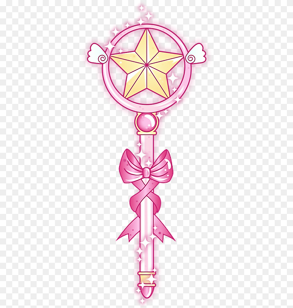 Sailormoon Sailorwand Sailor Moon Wand Magicwand Cardcaptor Sakura Wand, Cross, Symbol Png Image