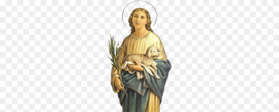 Saint Agnes St Agnes Biography Holy Card 734, Art, Painting, Adult, Female Free Transparent Png