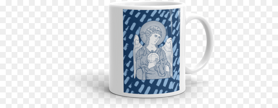Saint Archangel Michael Blue Texture Version Mug Michael, Cup, Baby, Person, Art Free Png Download