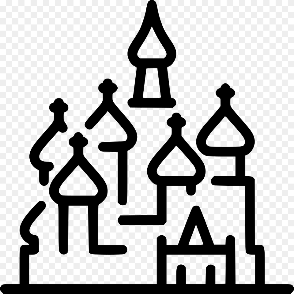 Saint Basil Russian Building Icon, Symbol, Sign, Stencil Free Png