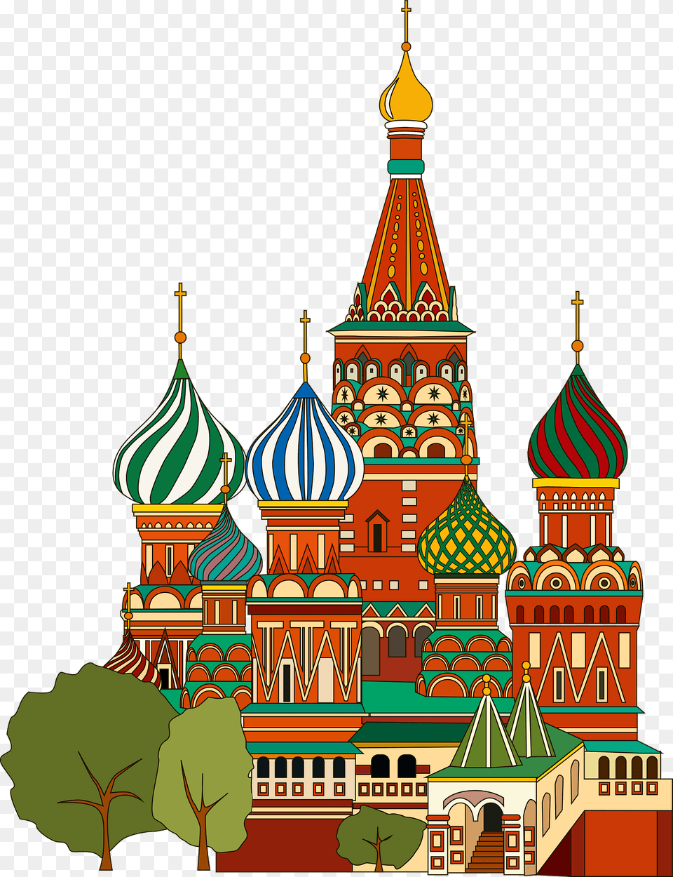 Saint Basil39s Cathedral Clipart, Architecture, Building, Church, Clock Tower Free Png Download