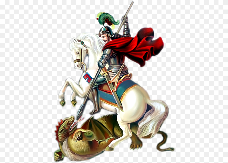 Saint George And The Dragon Icon, Knight, Person, Adult, Female Free Png