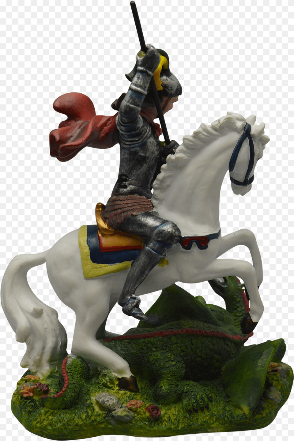Saint George And The Dragon Large Bridle, Figurine, Adult, Male, Man Png