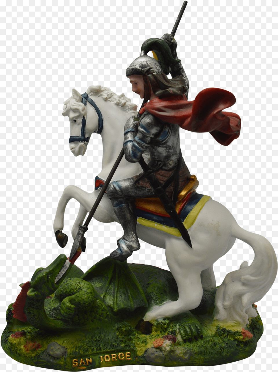 Saint George And The Dragon Large Bridle, Figurine, Baby, Person, Face Png Image