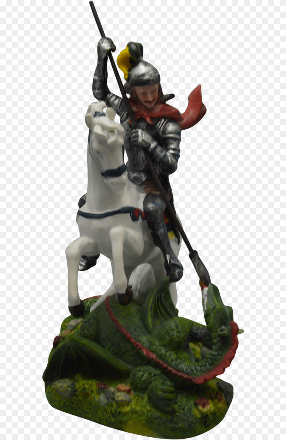 Saint George And The Dragon Large Fictional Character, Figurine, Person, Face, Head Free Png Download