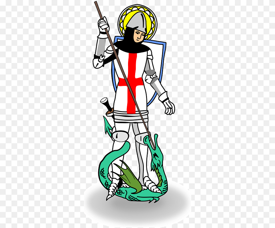 Saint George Slaying Dragon Clipart Download Saint George Clipart, Person, Face, Head, Book Free Transparent Png
