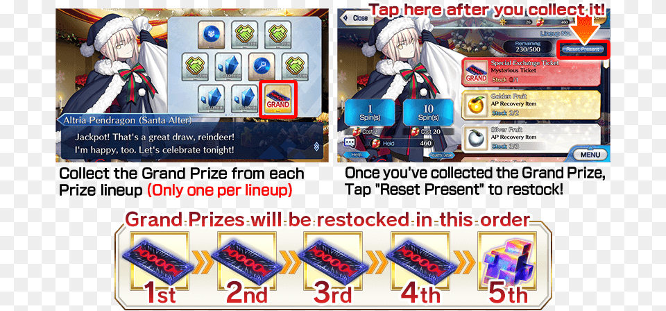 Saint Graphs Received Through The Prize Roulette Will Santa Alter Fgo, Gambling, Game, Slot, Baby Free Png