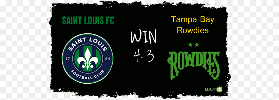 Saint Louis Fc Beat The Tampa Bay Rowdies 4 3 On Sunday Saint Louis Fc, Logo, Text, Blackboard, Green Png Image