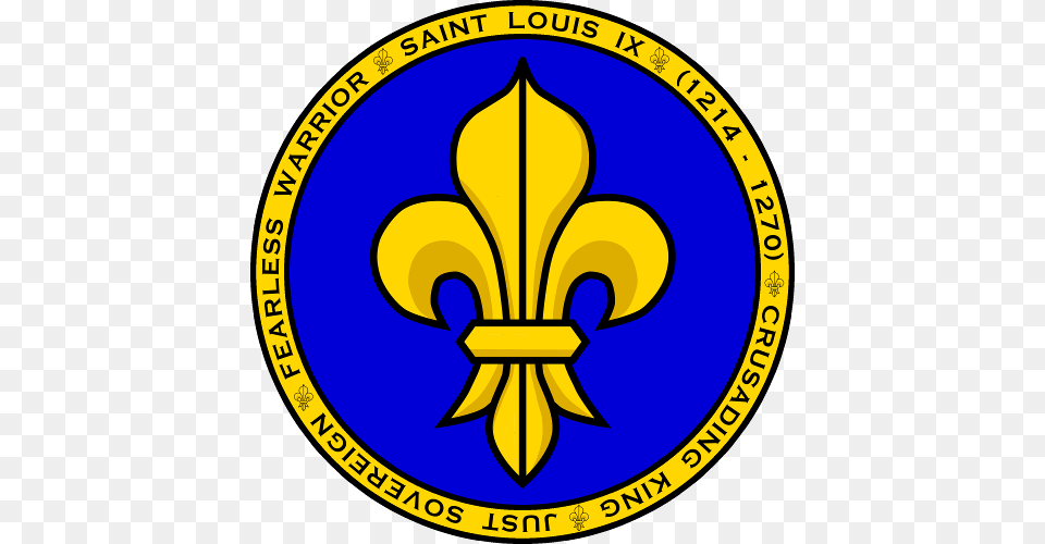 Saint Louis Ix Blue Gold Seal Shirt, Emblem, Logo, Symbol Free Png Download