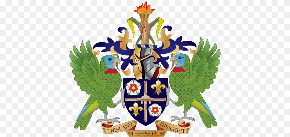 Saint Lucia The Caribbean Development Portal, Emblem, Symbol, Animal, Bird Png Image