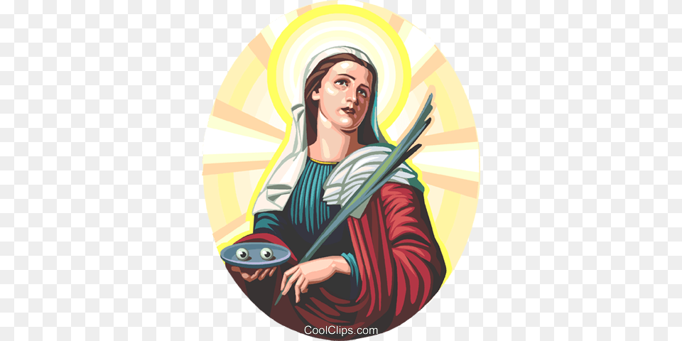 Saint Lucy Royalty Vector Clip Art Illustration Saint Lucy Vector, Adult, Female, Person, Woman Free Png Download