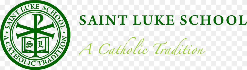 Saint Luke School Logo Calligraphy, Green, Text Free Png