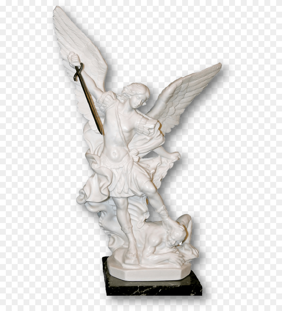 Saint Michael Statue, Angel, Person, Art, Face Png