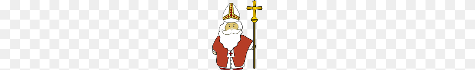 Saint Nicolas With His Staff And Cross, Symbol, Baby, Person Png Image