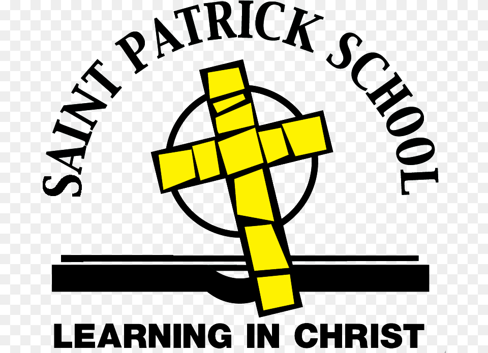 Saint Patrick School Is An Educational Community With, Cross, Symbol, Blackboard, Logo Free Png Download