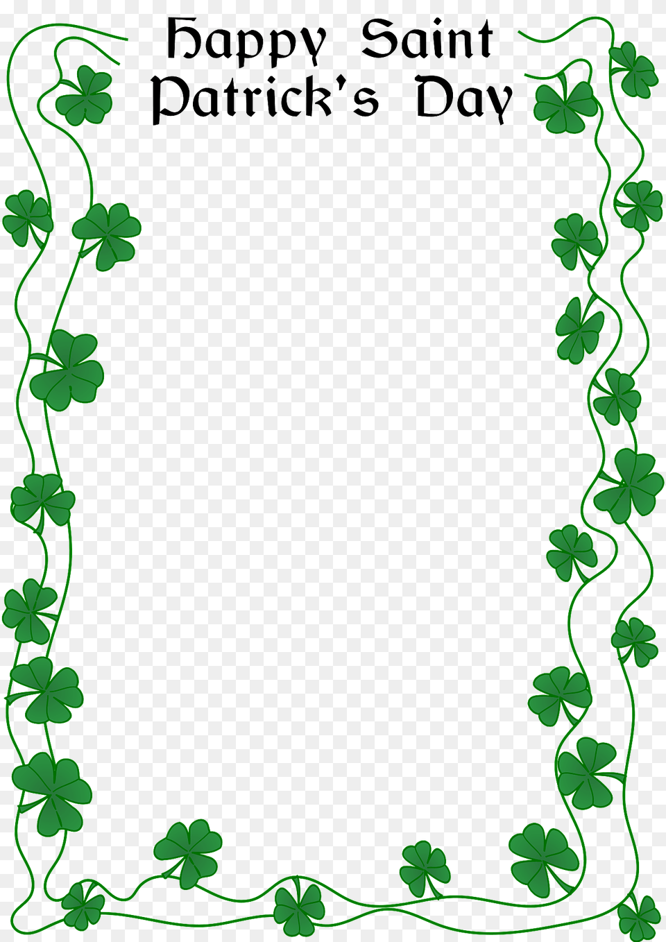 Saint Patrick39s Day Border Clipart, Art, Floral Design, Graphics, Pattern Free Transparent Png