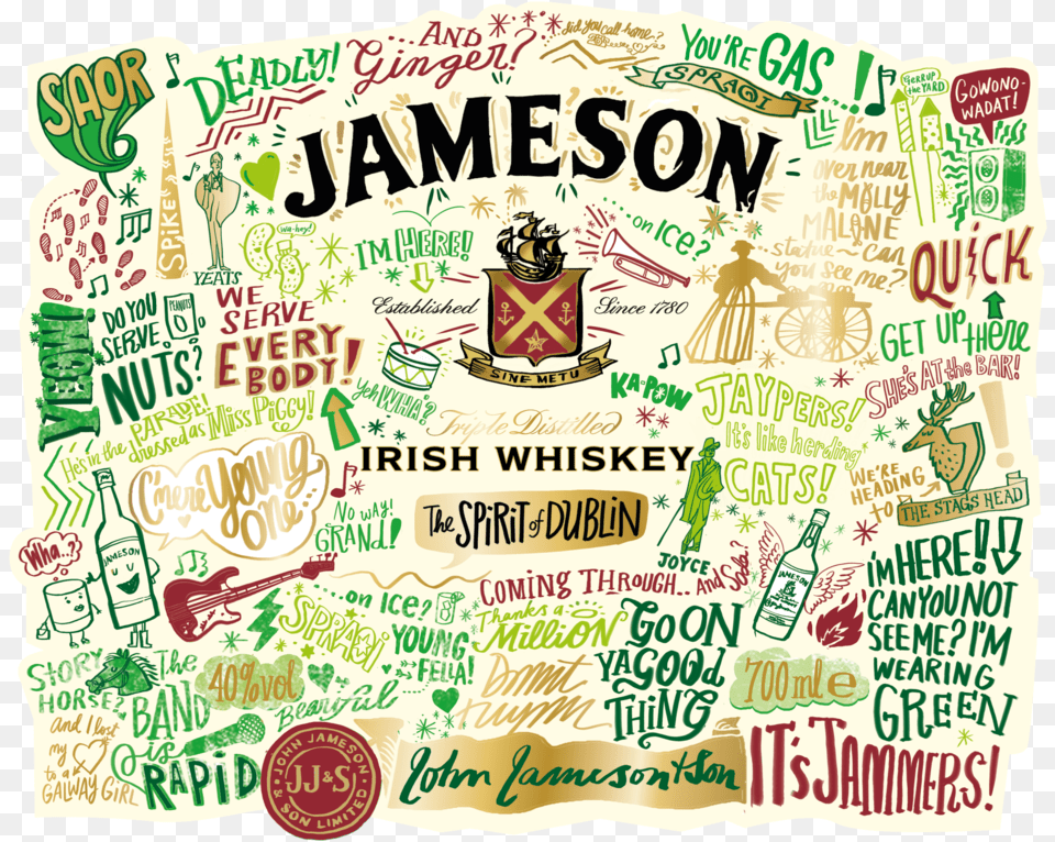 Saint Patrick39s Day Jameson, Advertisement, Poster, Person, Text Png Image