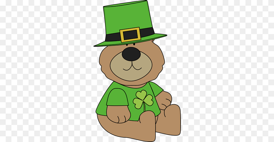 Saint Patricks Day Bear Melonheadz Saints, Clothing, Hat, Winter, Snowman Png