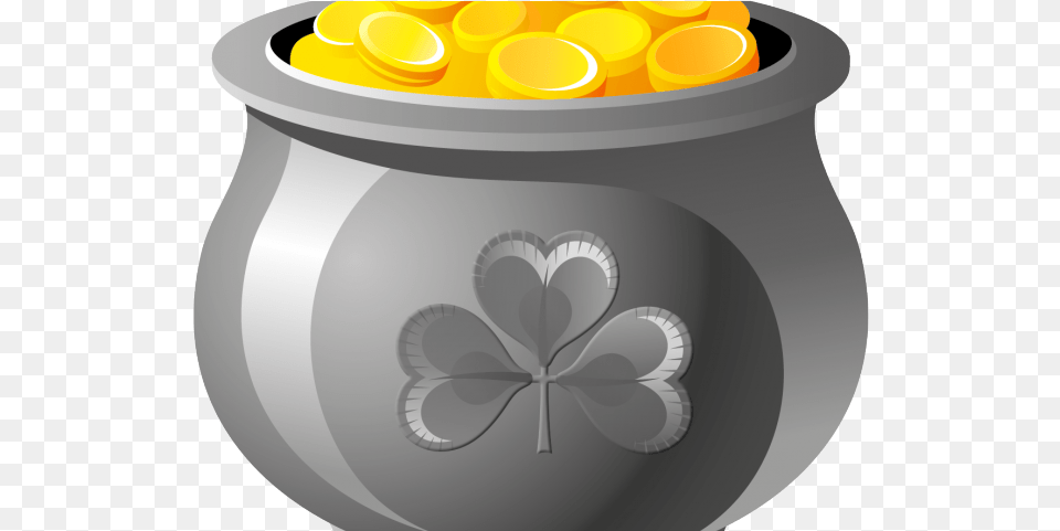 Saint Patricks Day Clipart Small Pots Of Gold Clipart, Jar, Pottery, Plant, Potted Plant Free Png Download