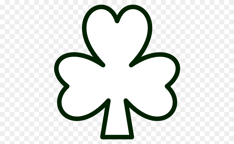 Saint Pattys Day Shamrock Black White Line Flower Art Coloring, Stencil, Bow, Weapon, Leaf Free Png Download