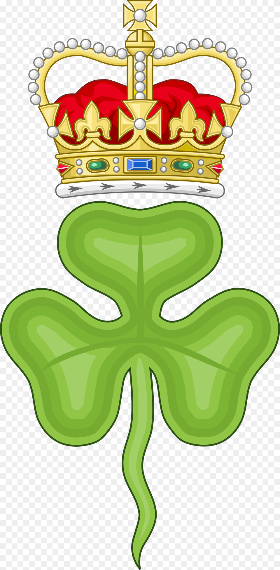 Saint Pattys Shamrock Royal Badge Ireland Flag Saint King Charles Royal Cypher, Accessories, Jewelry, Crown, Dynamite Free Png