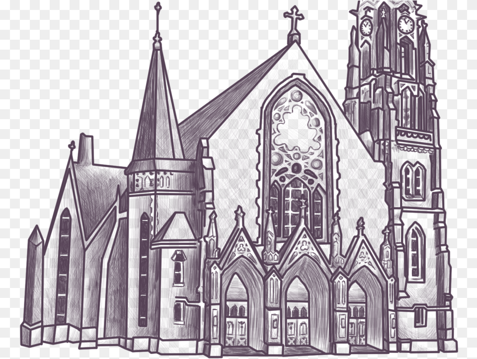 Saint Peter And Paul Church Naperville Before Fire, Architecture, Building, Cathedral, Spire Png