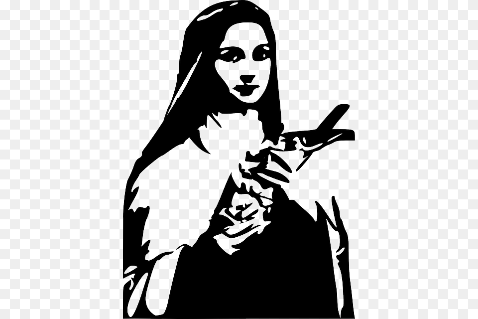 Saint Therese Is Loved Throughout The World St Therese Of Lisieux Clipart, Adult, Female, Person, Stencil Png