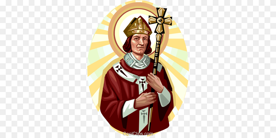 Saint Thomas Becket Royalty Vector Clip Art Illustration, Person, People, Symbol, Cross Free Png