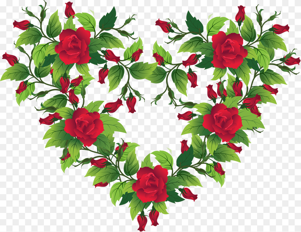 Saint Valentin Dites Le Avec Le Cur De Roses Rouges Blahoelania K Meninm Livia, Art, Floral Design, Flower, Graphics Free Png Download