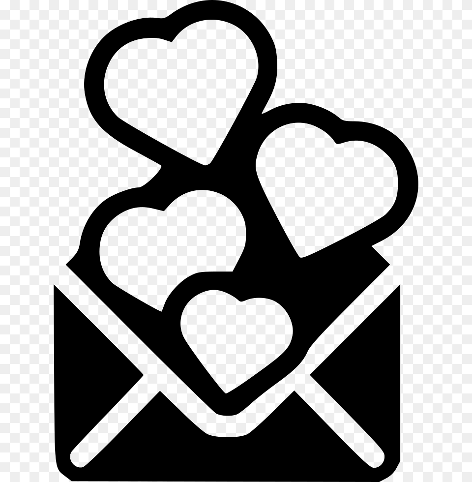 Saint Valentine Envelope Heart Envelope Icon, Stencil, Bow, Weapon Free Png