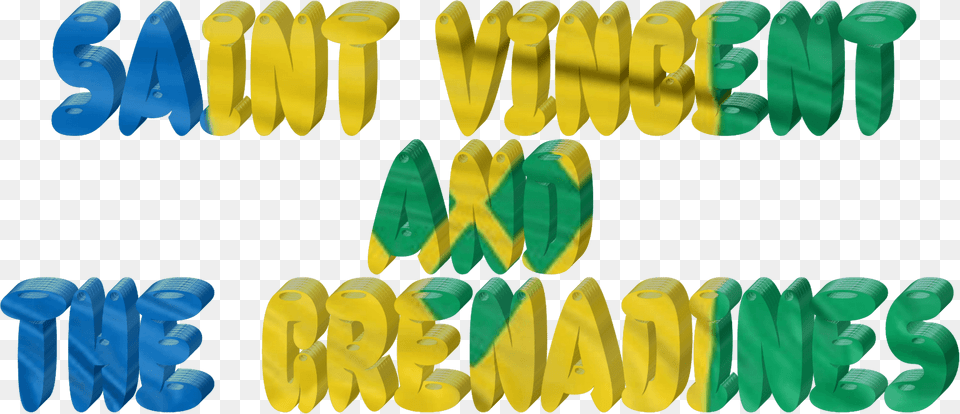 Saint Vincent And The Grenadines Lettering With Flag Clipart, Clothing, Flip-flop, Footwear, Text Free Png