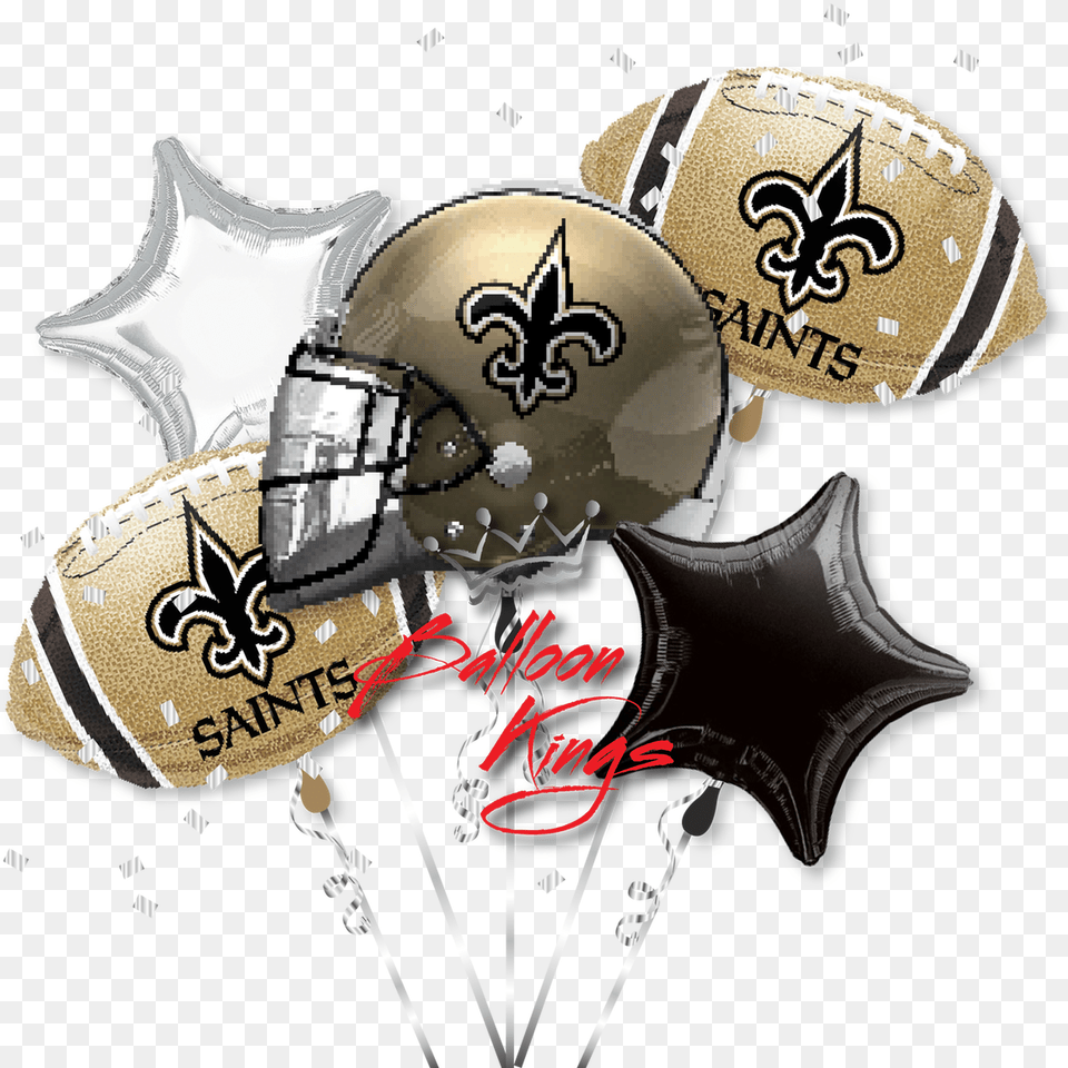 Saints Bouquet Dallas Cowboys Balloons, Helmet, American Football, Football, Person Free Png