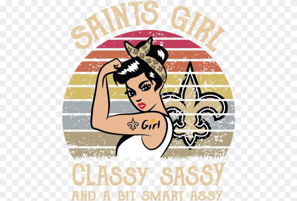 Saints Girl New Orleans Svg Hair Design, Advertisement, Poster, Face, Head Free Transparent Png