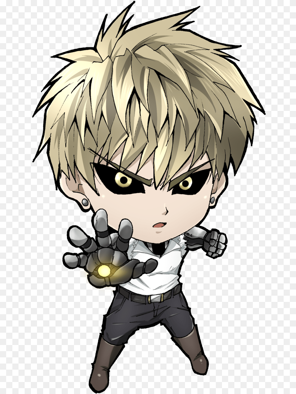 Saitamaonepunchmanopm One Punch Man One Punch Chibi Genos, Book, Comics, Publication, Baby Free Transparent Png