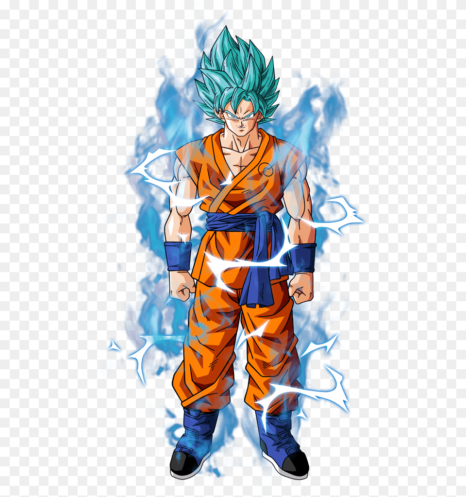 Saiyan Z Gt Kai Goku Super Saiyan Blue, Book, Comics, Publication, Person Free Png