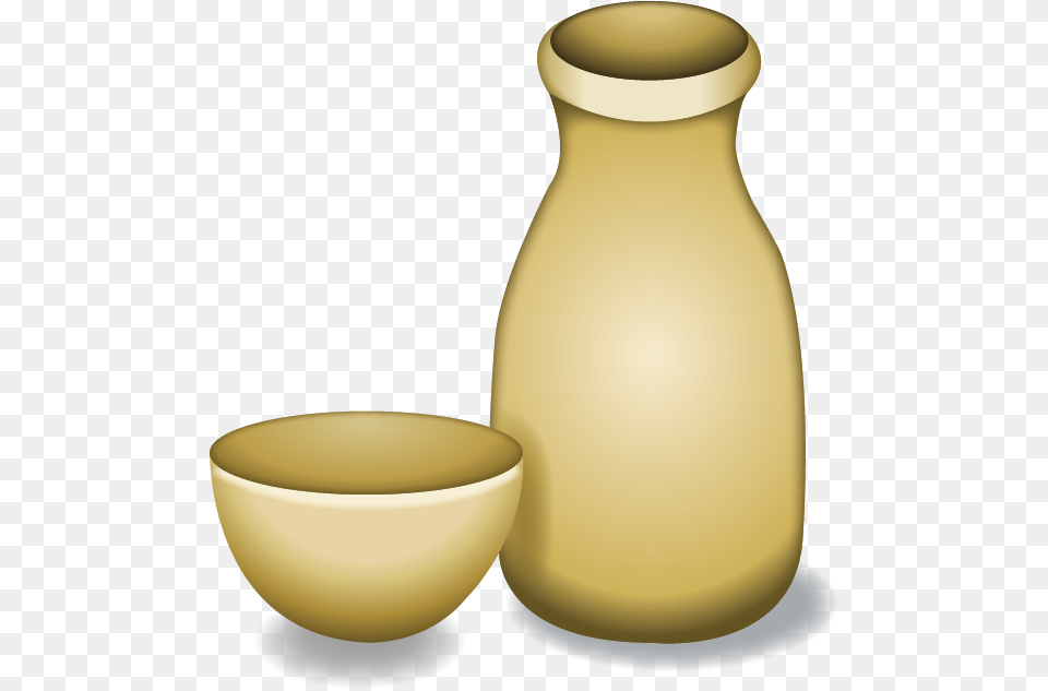 Sake Bottle And Cup Emoji Icon Vase, Pottery, Jar, Shaker, Dairy Png