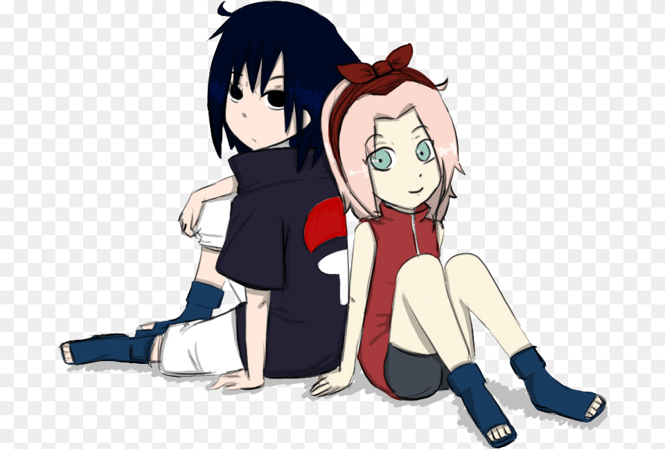 Sakura And Sasuke Chibi Hd Wallpaper Amp Backgrounds Sasuke Y Sakura Chibi, Book, Comics, Publication, Baby Png